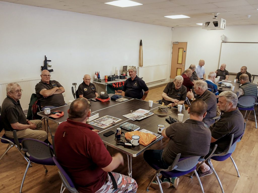 Veterans at the muster point