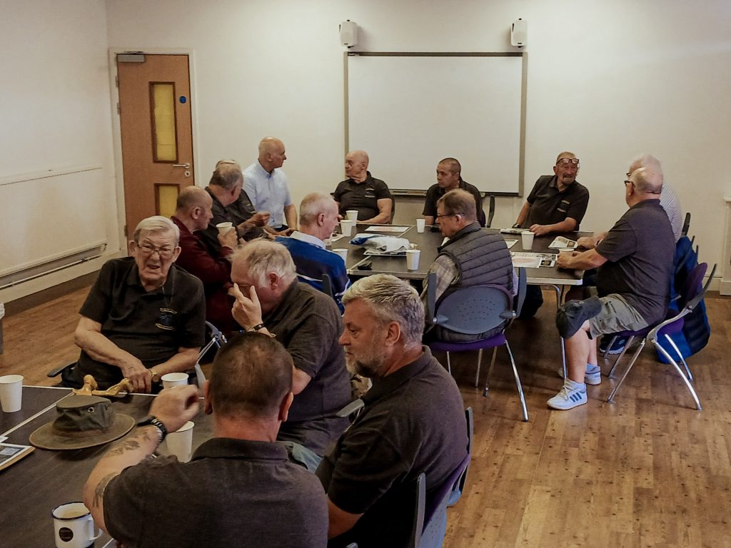 Veterans at the muster point