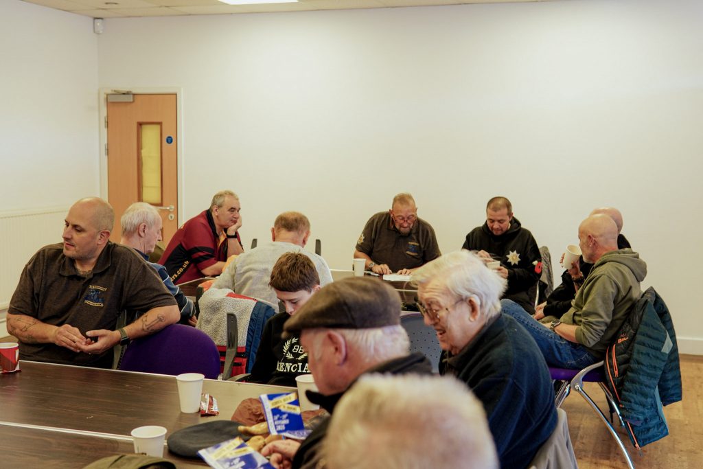 Veterans at the muster point