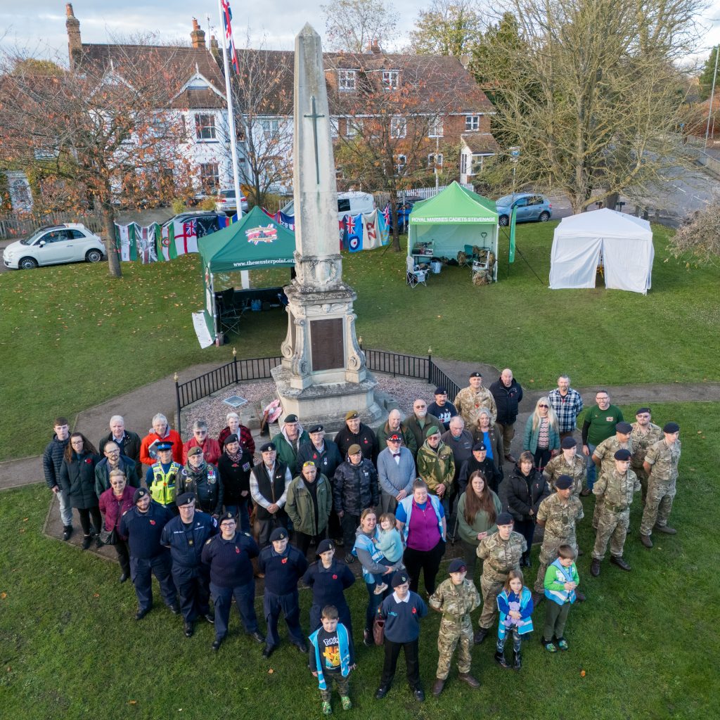 The Muster Point with Cadets and the public